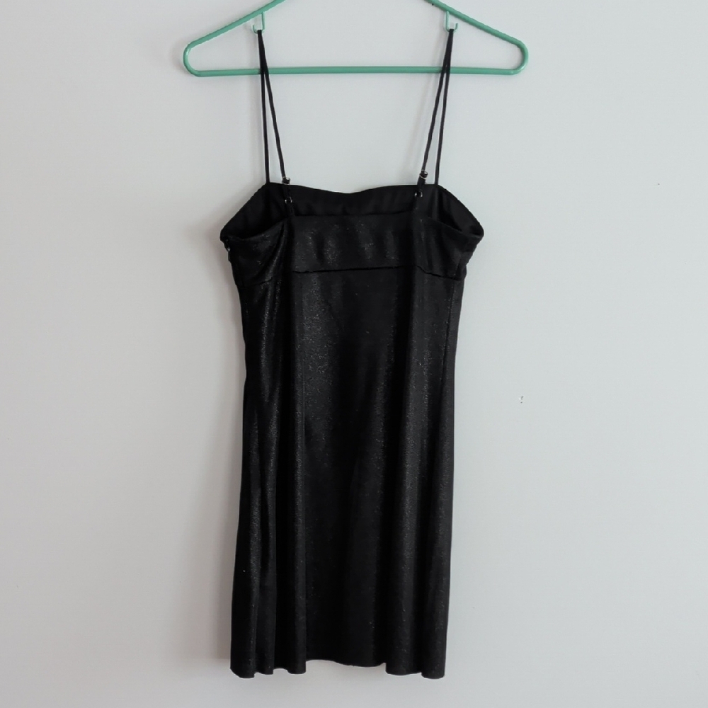 Black Mini Dress With Sparkle - Picture 3 of 5